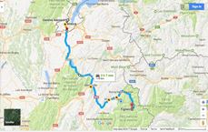Geneva to Tignes, the driving route